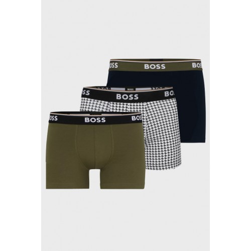 Boss ανδρικά boxers 3pack, κανονική γραμμή 95%cotton 5%elastane 50517829 965